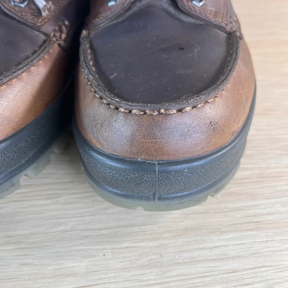 ECCO Track Gore-Tex Brown Leather Oxford Hiking Shoes Men'sUS 7-7.5  Waterproof
